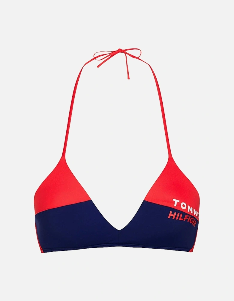 Bold Swim Halterneck Triangle Bikini Top, Red Glare