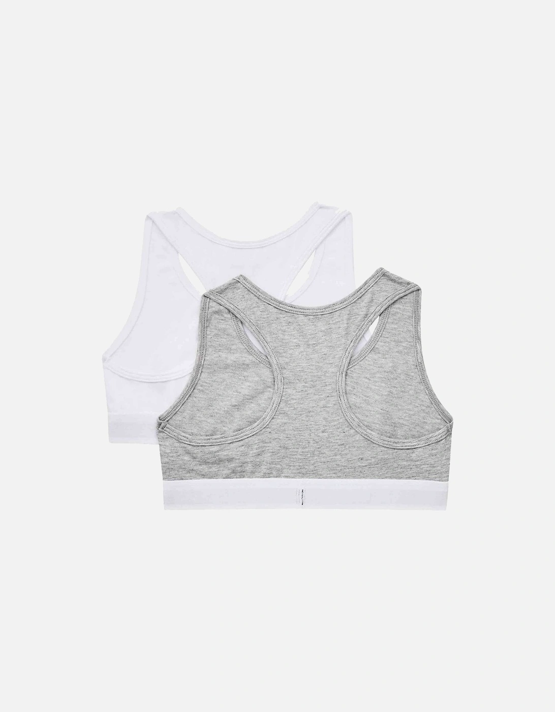 GIRLS 2 Pack CK Minigram Bralette, PVH White/Grey Heather