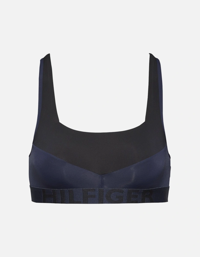 Bold Microfiber Bralette, Black / Navy Blazer