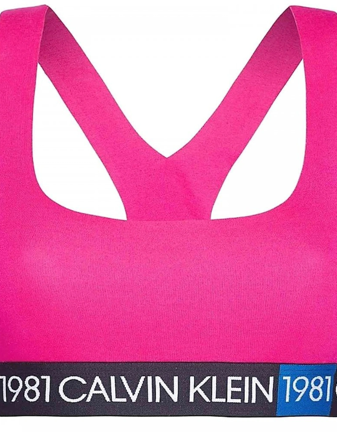 Calvin Klein Women's 1981 Bold Cotton Bralette, Quiver - Pink - Size: 14