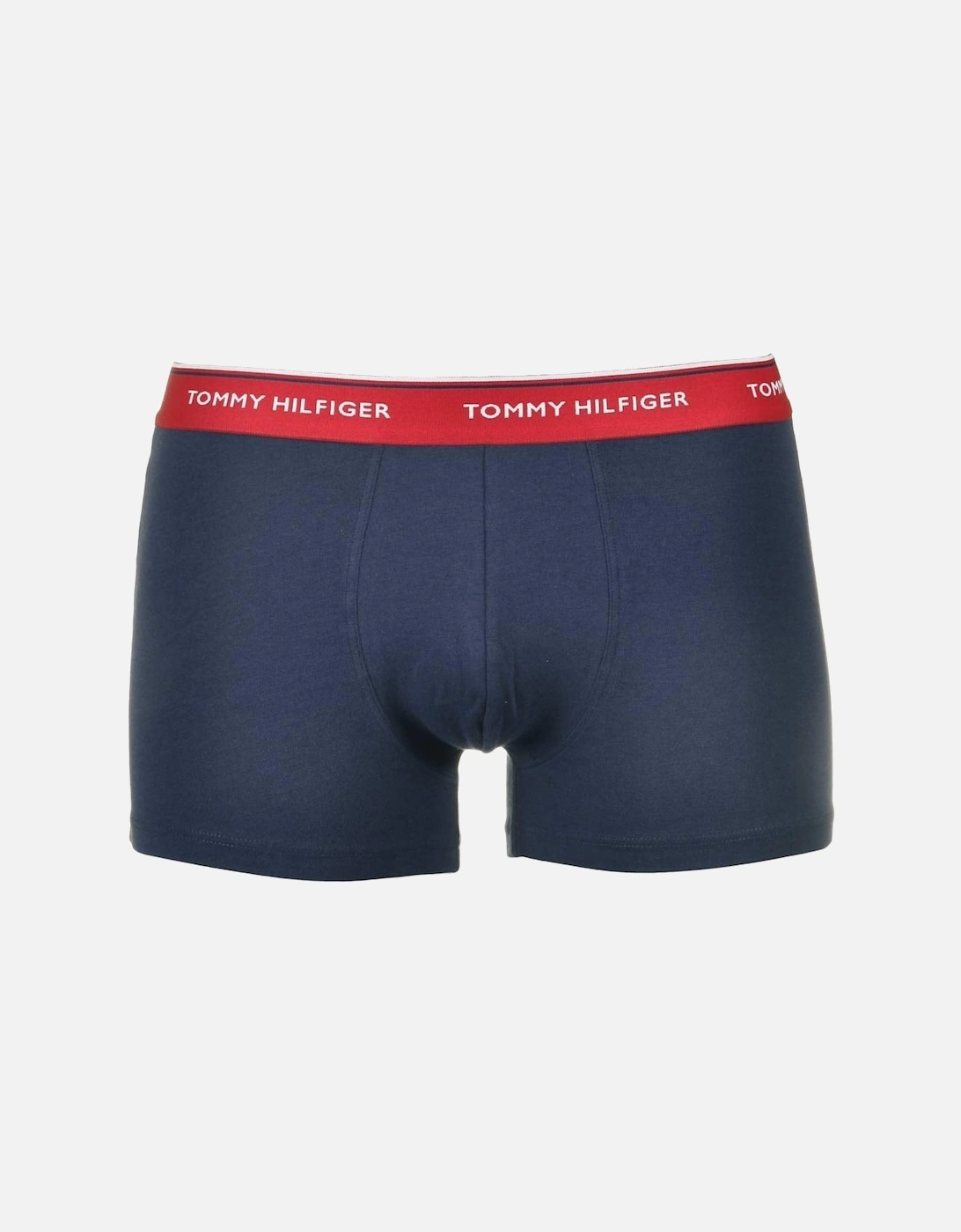 3-Pack Premium Essentials Boxer Trunks, Navy with red/white/navy