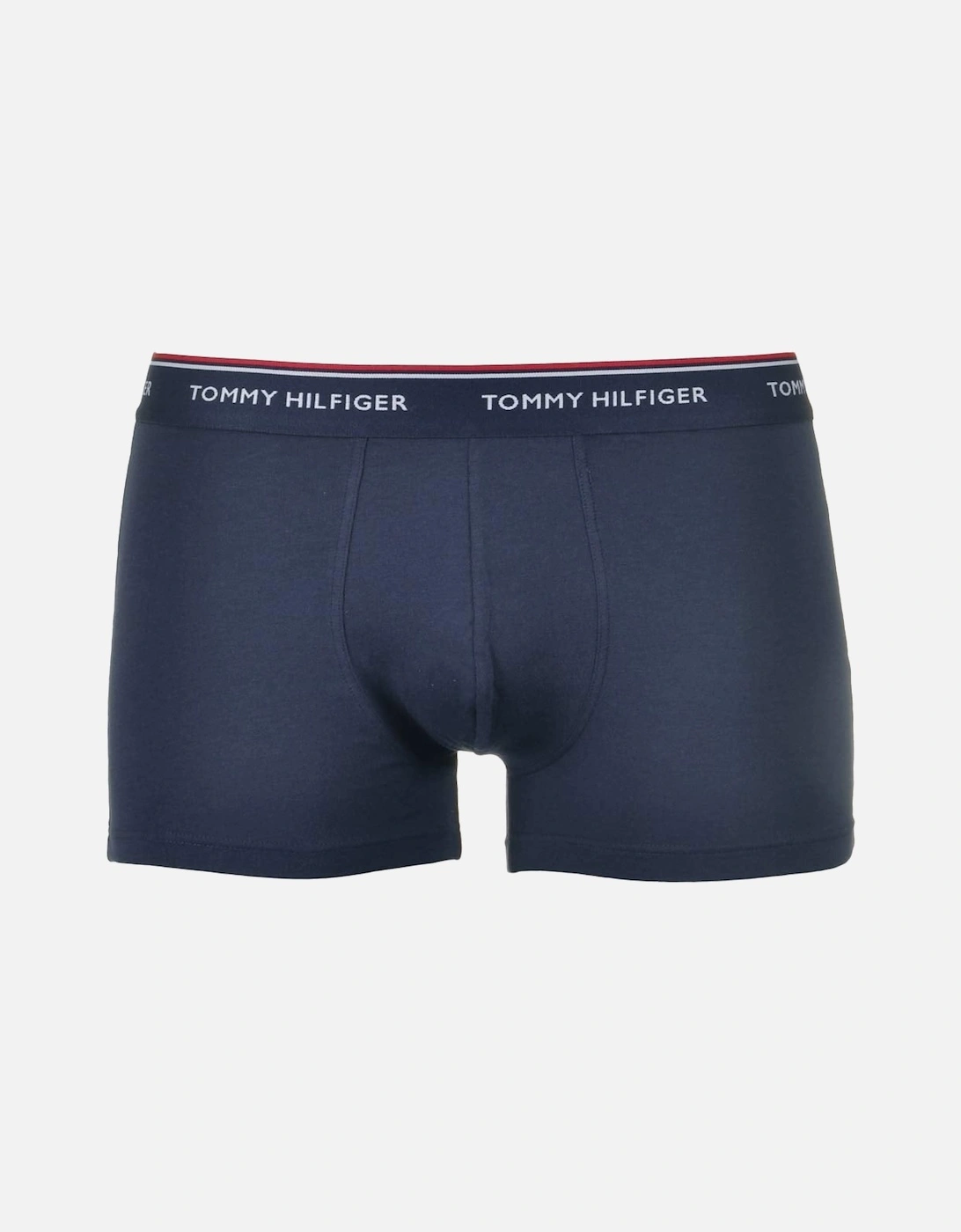 3-Pack Premium Essentials Boxer Trunks, Navy with red/white/navy