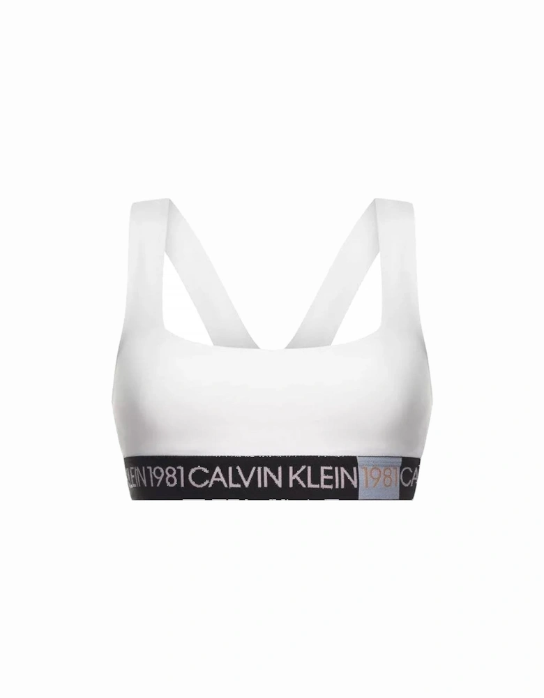 1981 Bold Cotton Bralette, White