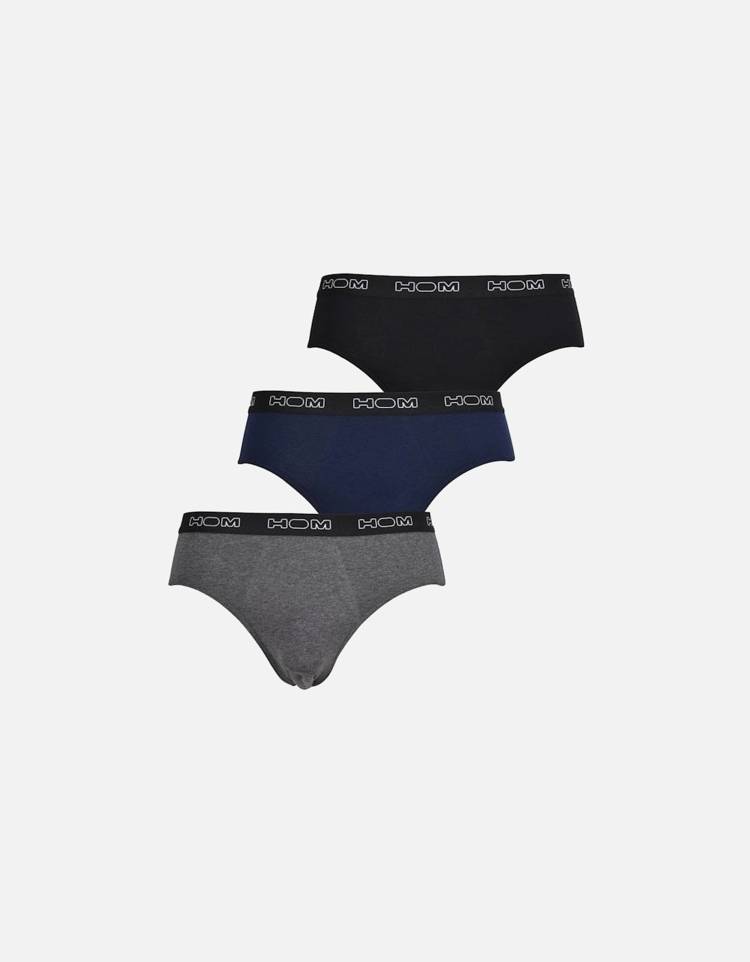 Boxerlines 3-Pack Basic Briefs, Black/Navy/Grey, 9 of 8