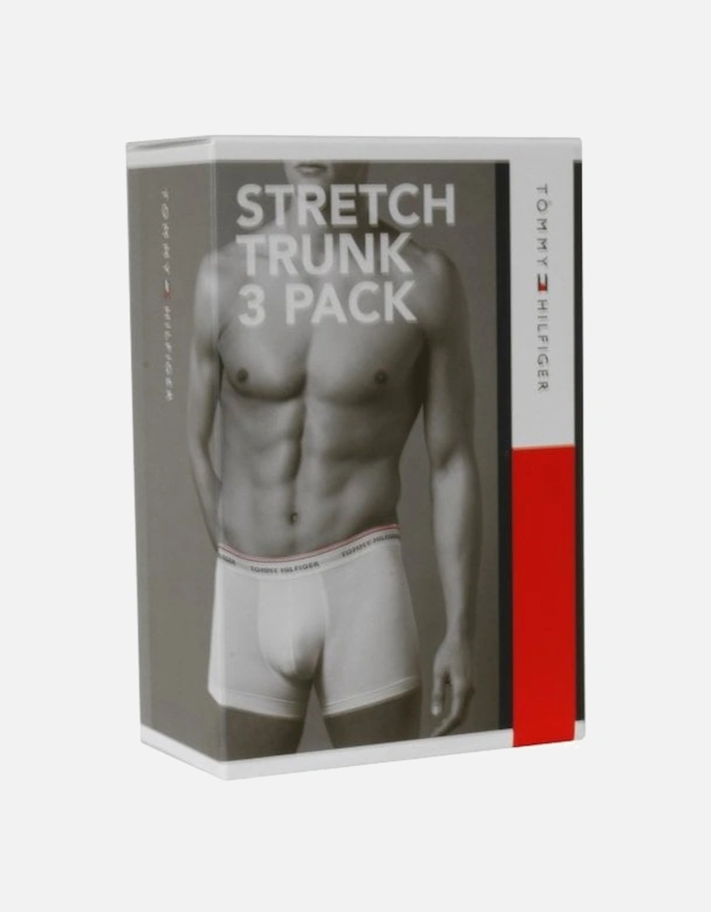 3-Pack Premium Essentials Boxer Trunks, Red/White/Navy