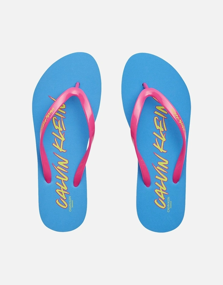 CK Wave Flip Flop Sandals, Diva Blue