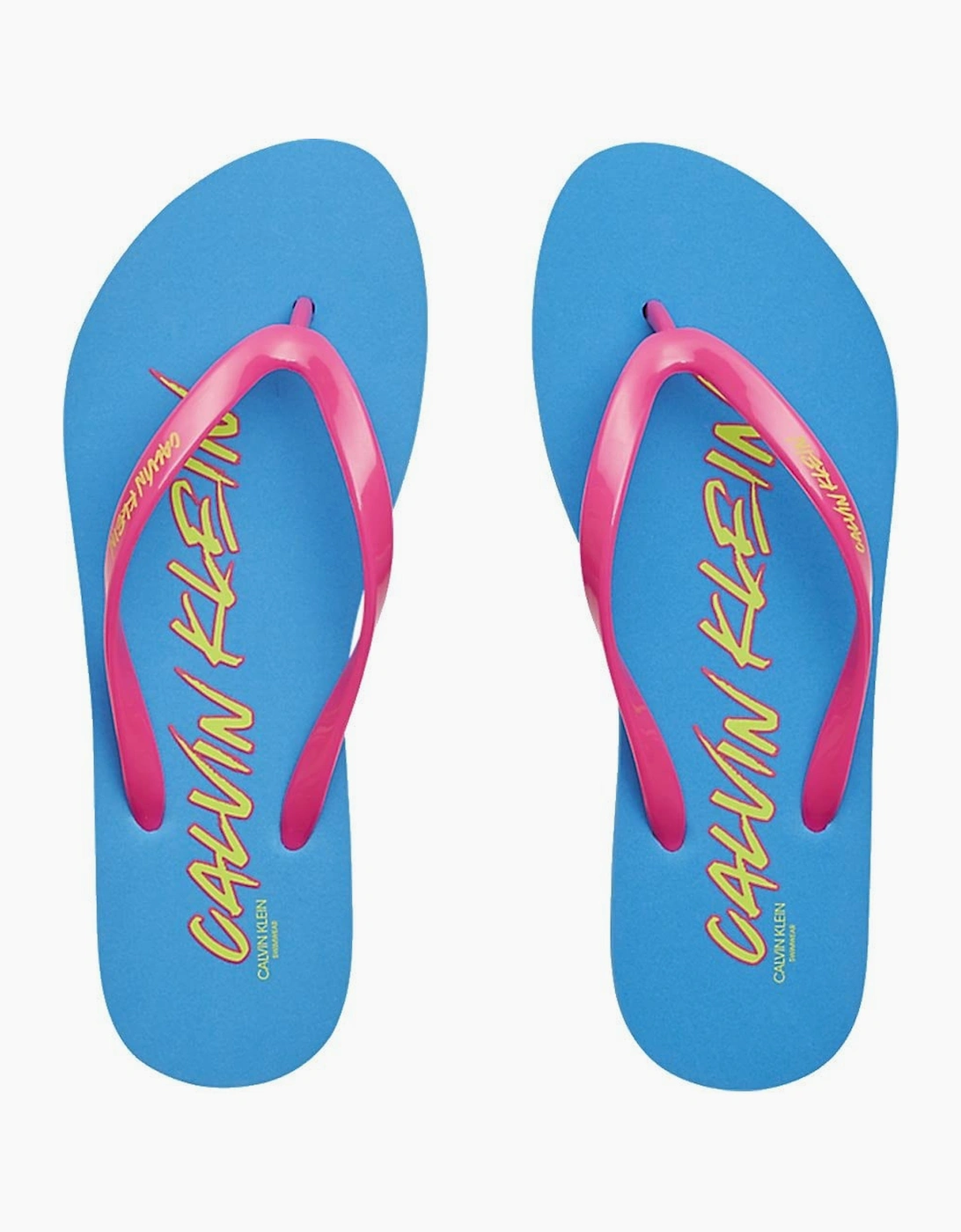 Calvin Klein Women's CK Wave Flip Flop Sandals, Diva Blue - Size: 6.5/6/7/7.5