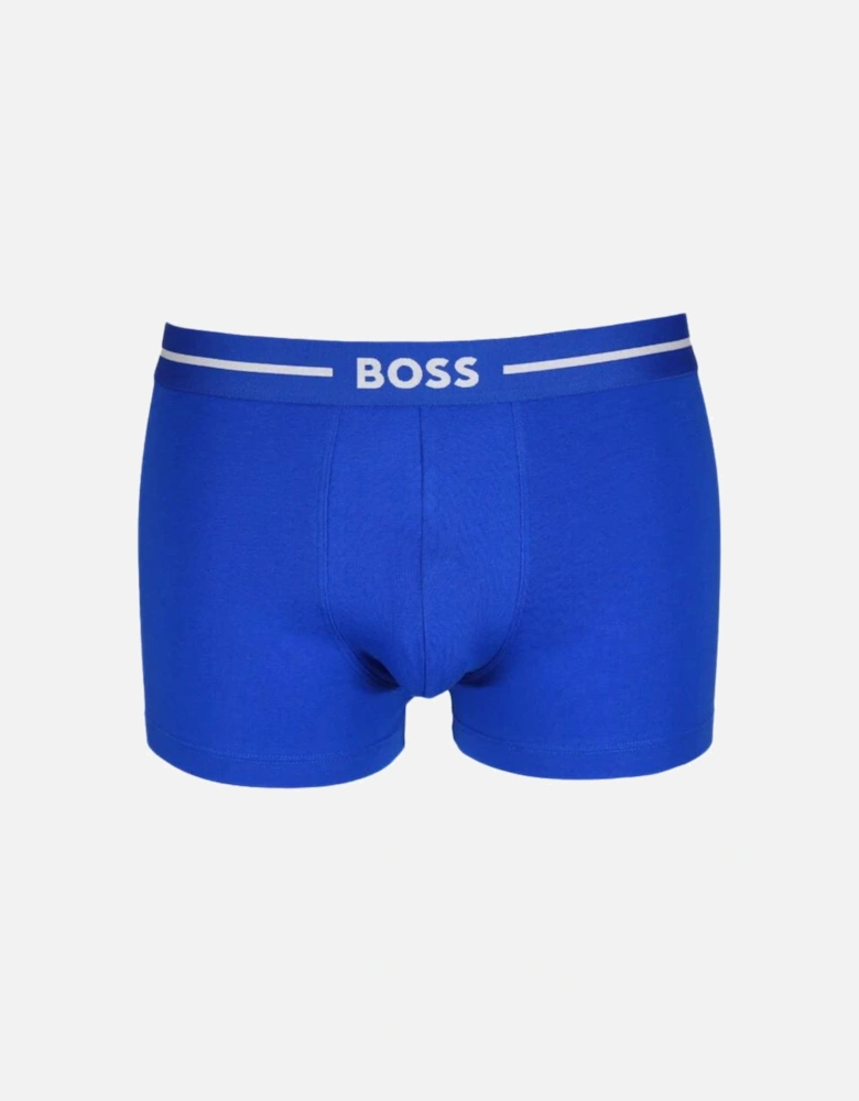 3-Pack Bold Logo Boxer Trunks, Blue Combination