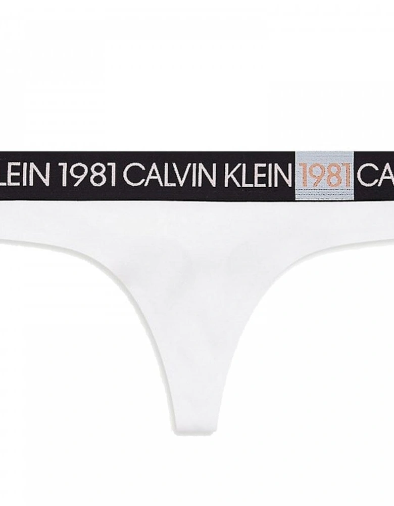 1981 Bold Cotton Thong, White