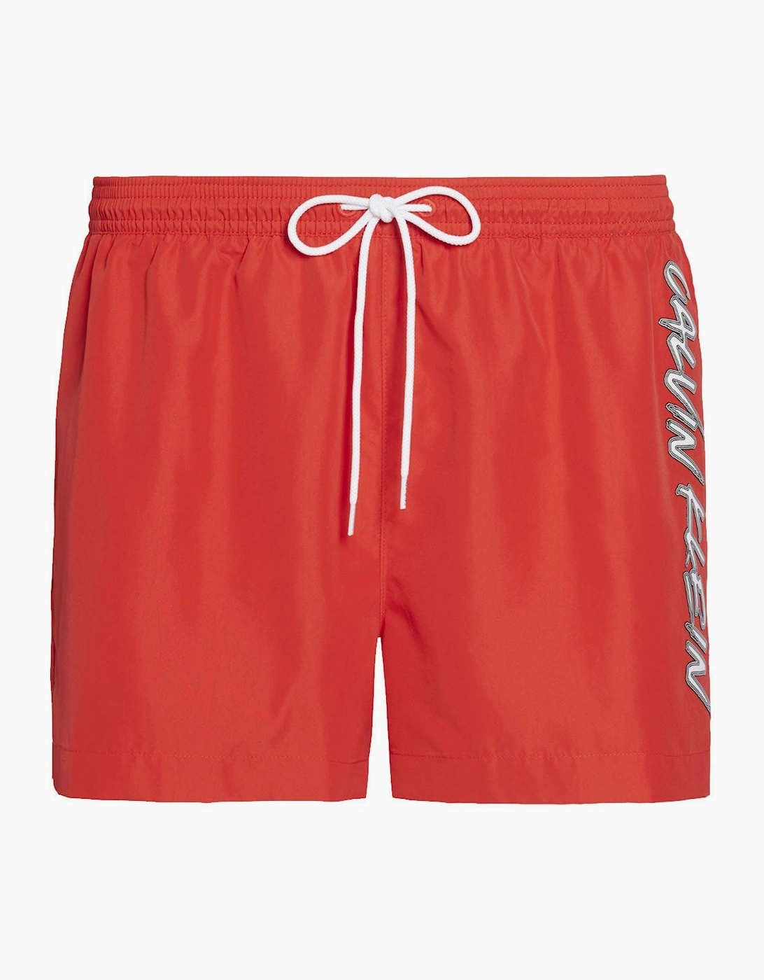 Calvin Klein Calvin Klein Men's CK Wave Short Drawstring Swim Shorts, High Risk - Red