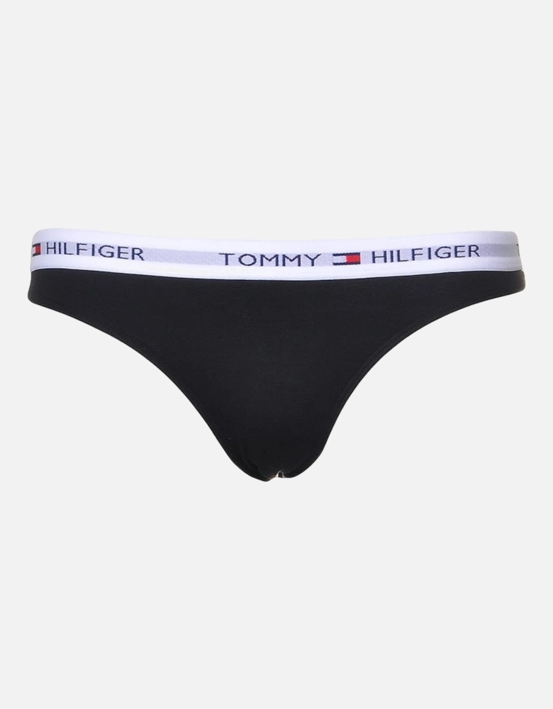 Iconic Cotton Thong, Black