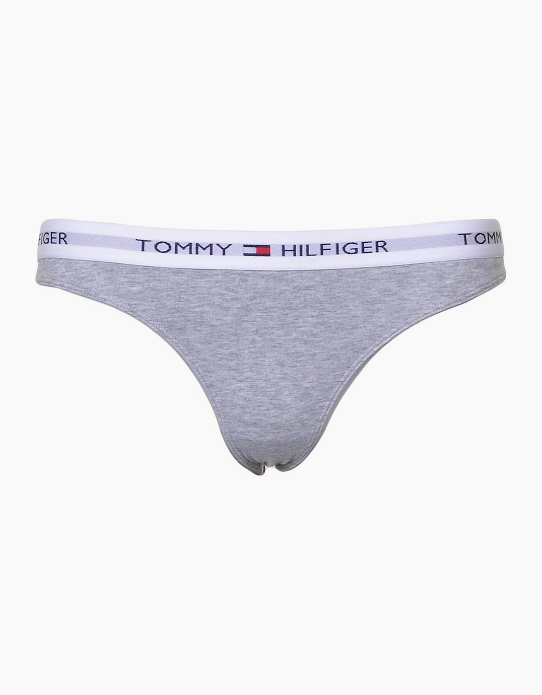 Tommy Hilfiger Women's Grey Iconic Cotton Thong,  12 M