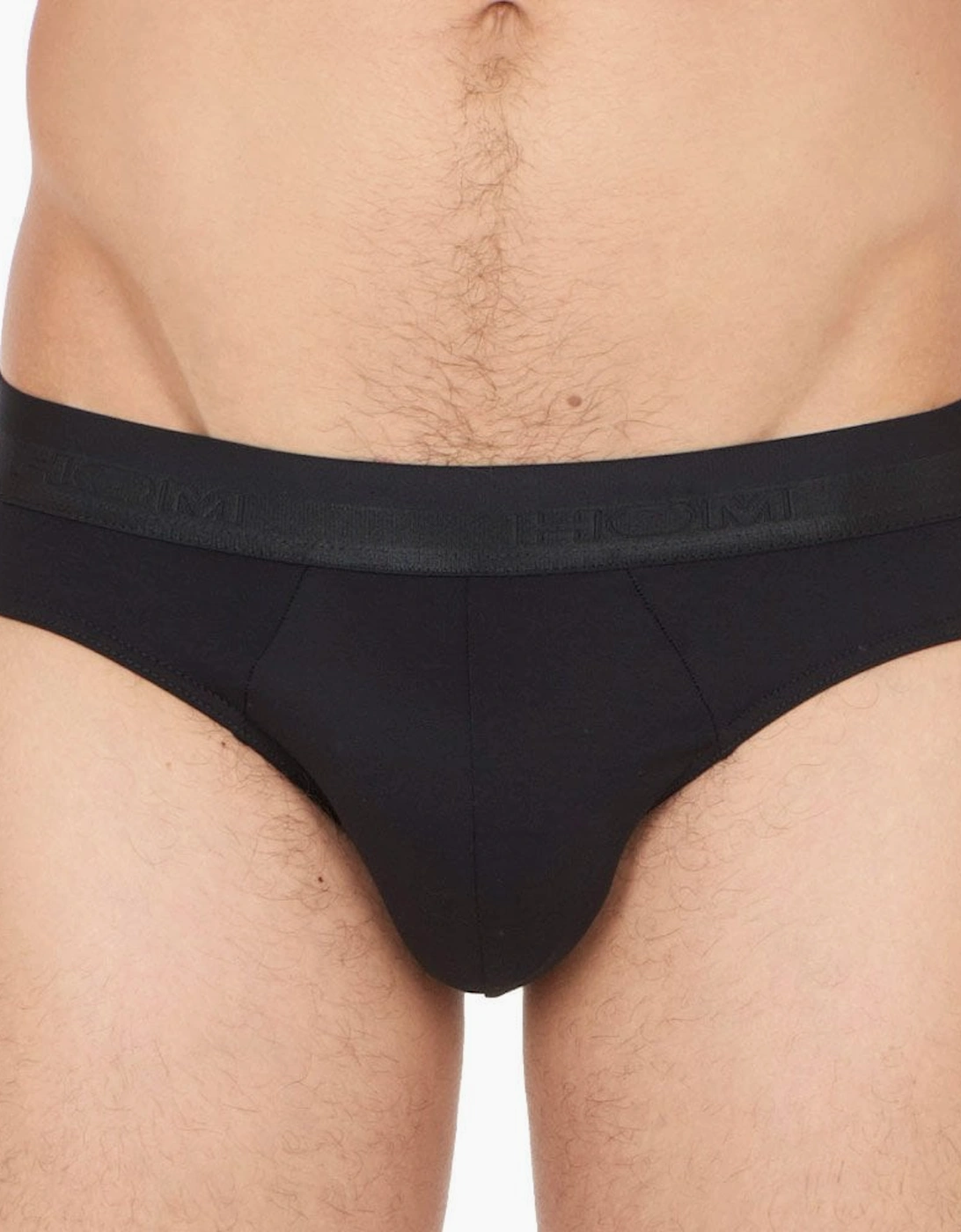 Hom Men's Black Classic Cotton Modal Mini Brief, - Size 32/30/31