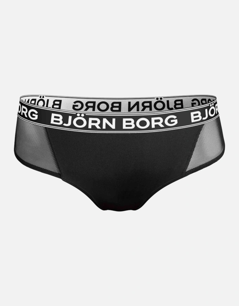 Iconic Mesh Mix Cheeky Brief, Black