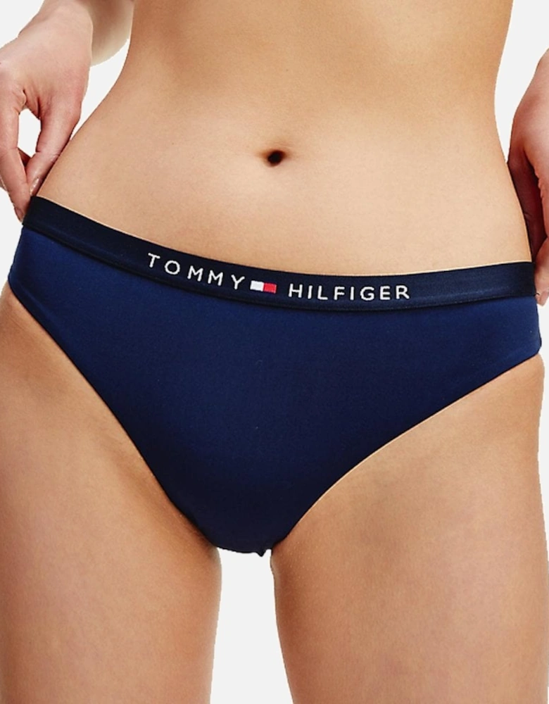 Classic Logo Waistband Bikini Bottoms, Pitch Blue