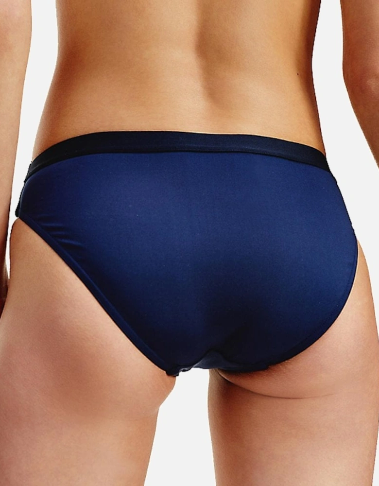 Classic Logo Waistband Bikini Bottoms, Pitch Blue