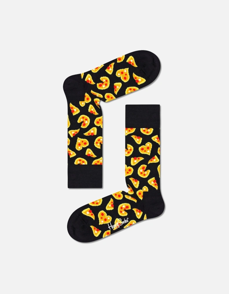 Pizza Love Socks, Black