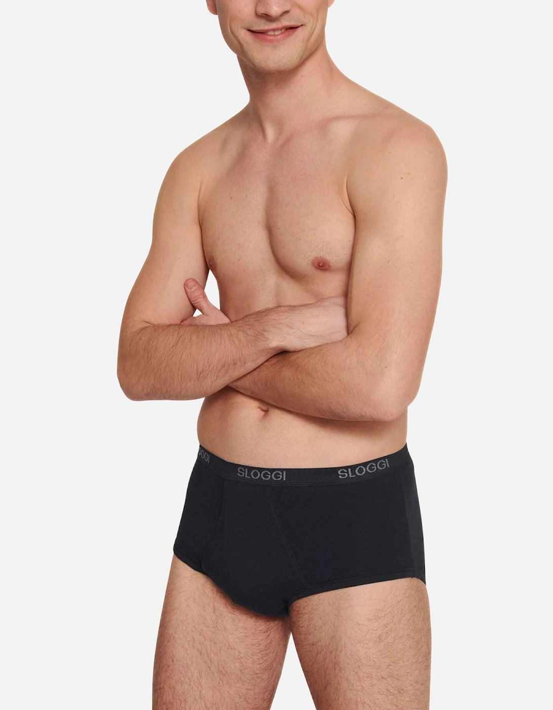 2-Pack Basic Men's Maxi Briefs, Black