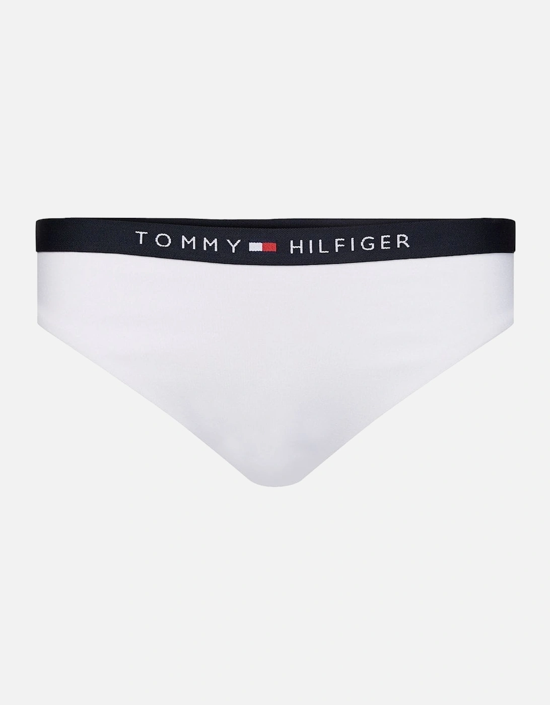 Tommy Hilfiger Women's Classic Logo Waistband Bikini Bottoms, White - Size: S