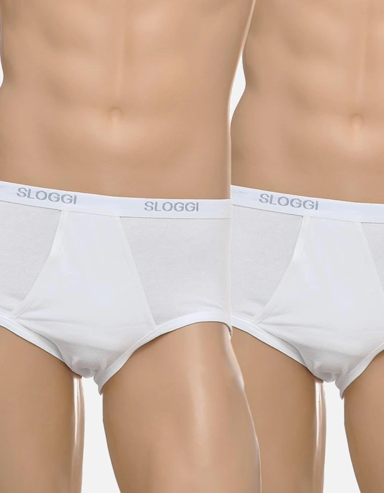 2-Pack Basic Men's Maxi Briefs, White