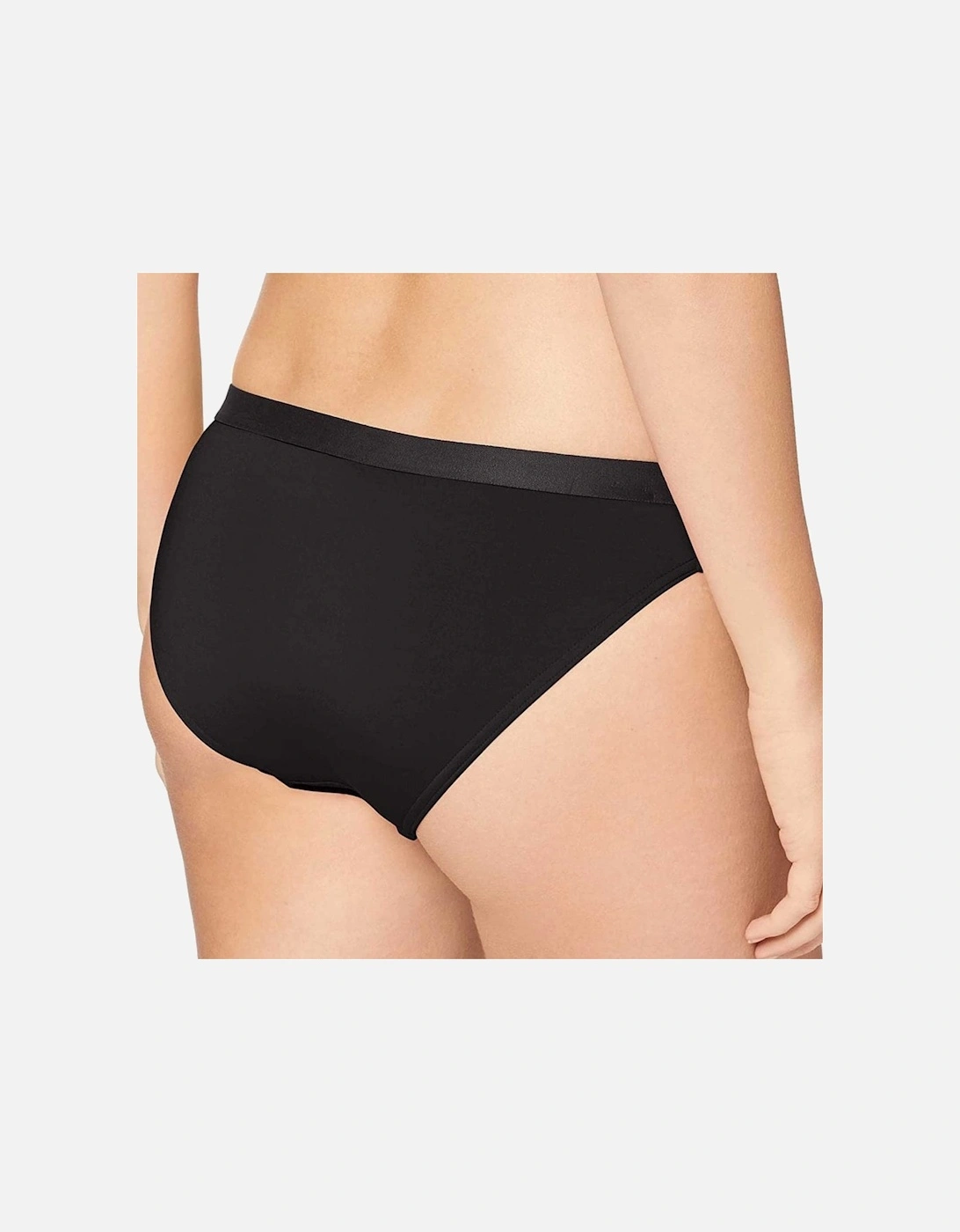 Classic Logo Waistband Swim Bikini Bottoms, PVH Black