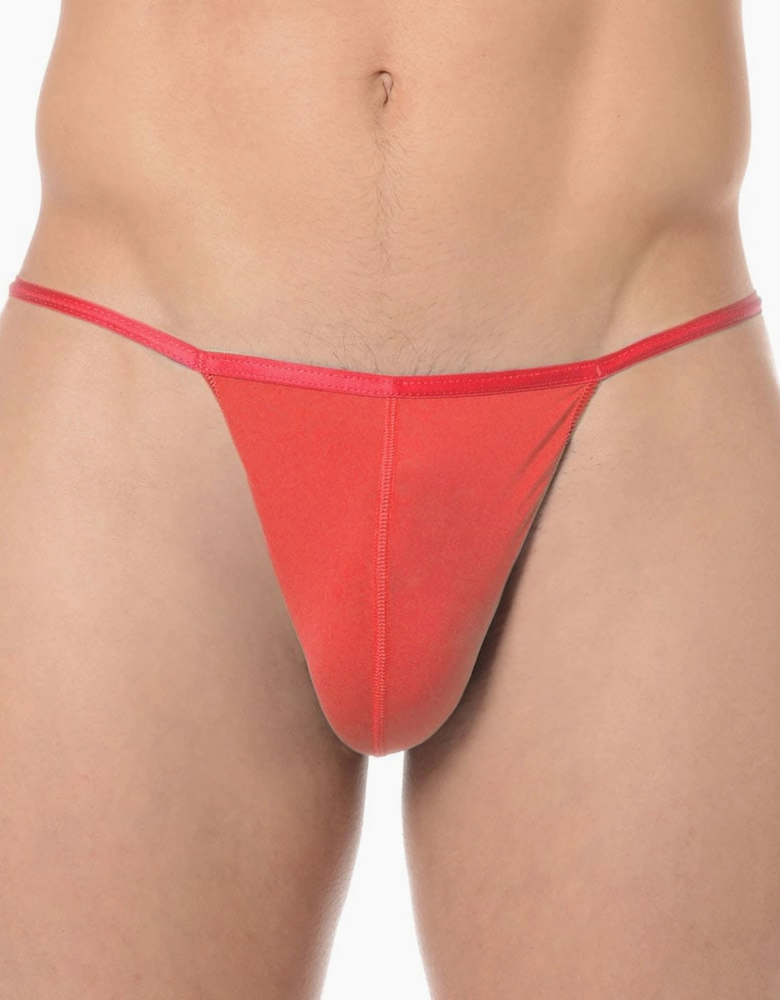 Hom Men's Red Plume G-String - : 39/38/32 Xxl