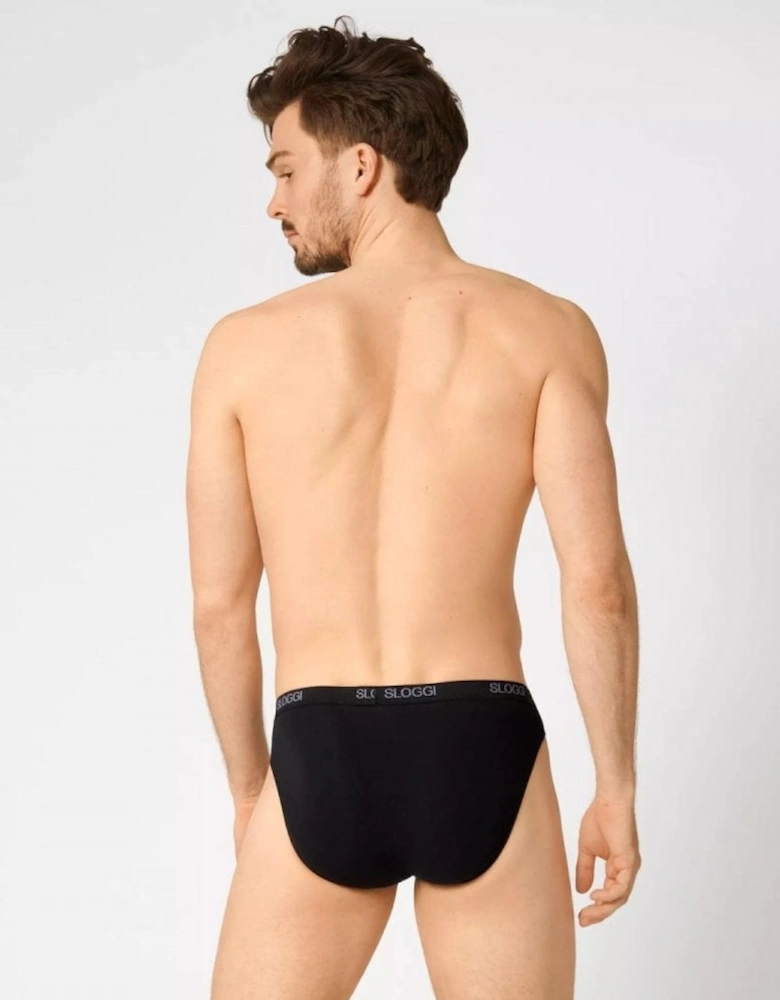 2-Pack Basic Men's Mini Briefs, Black