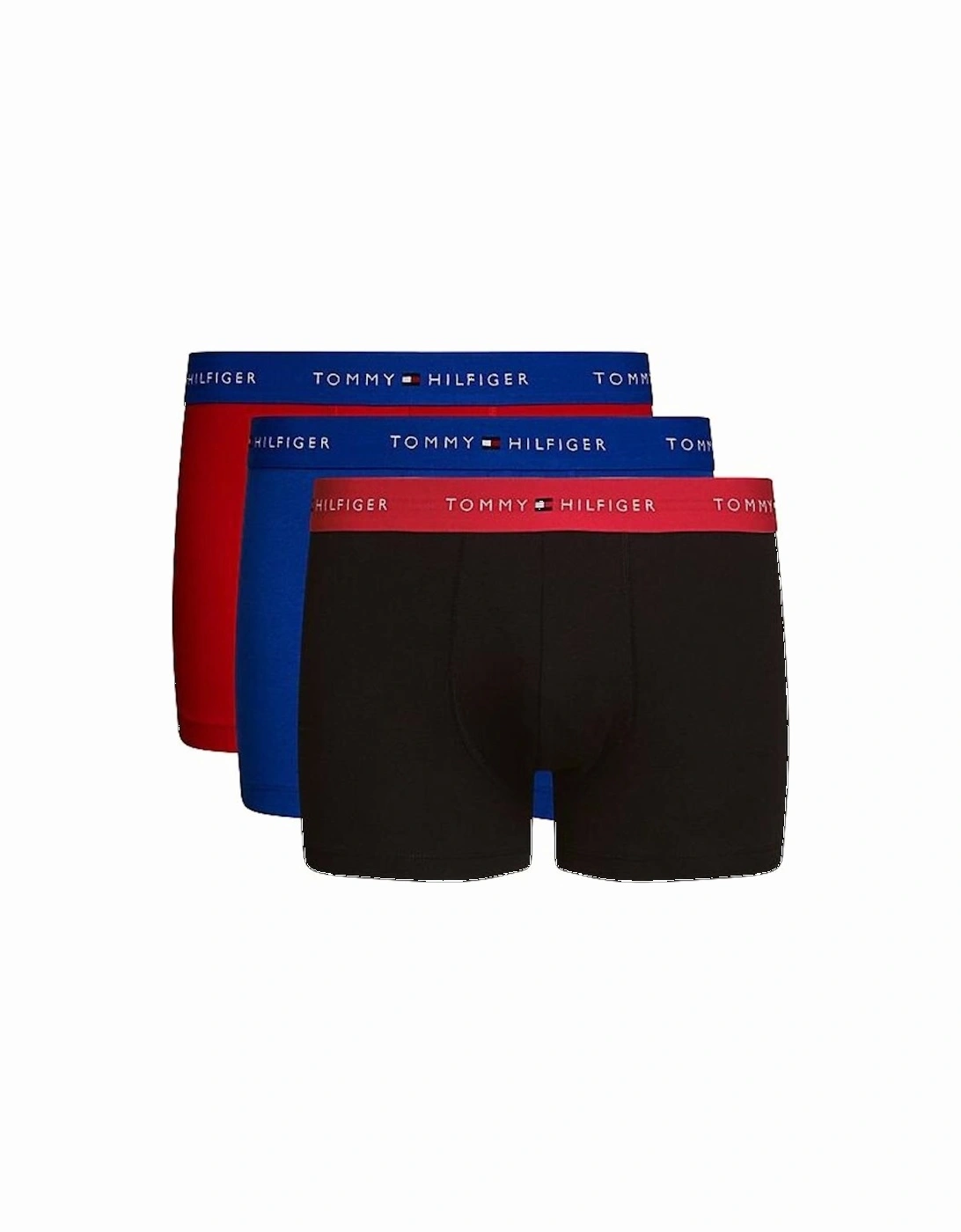 3-Pack Signature Cotton Boxer Trunks, Black/Blue/Red, 8 of 7