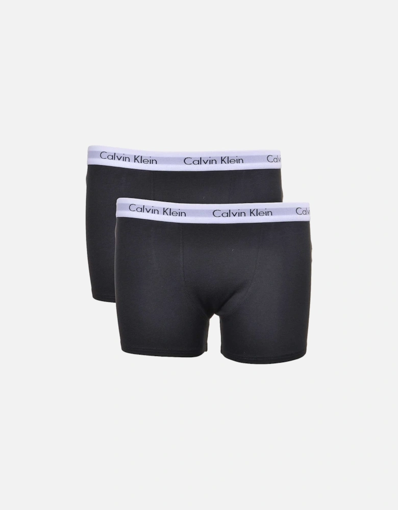 Boys 2-Pack Modern Cotton Boxer Trunks, Black