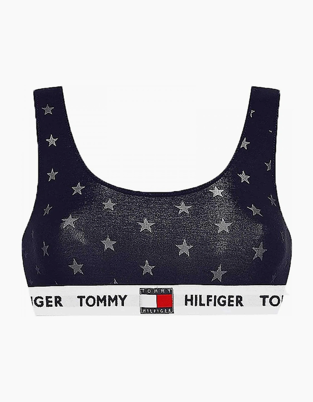 Tommy Hilfiger Women's Black Stretch Modal Burnout Bralette, Desert Sky  8/6 Xs