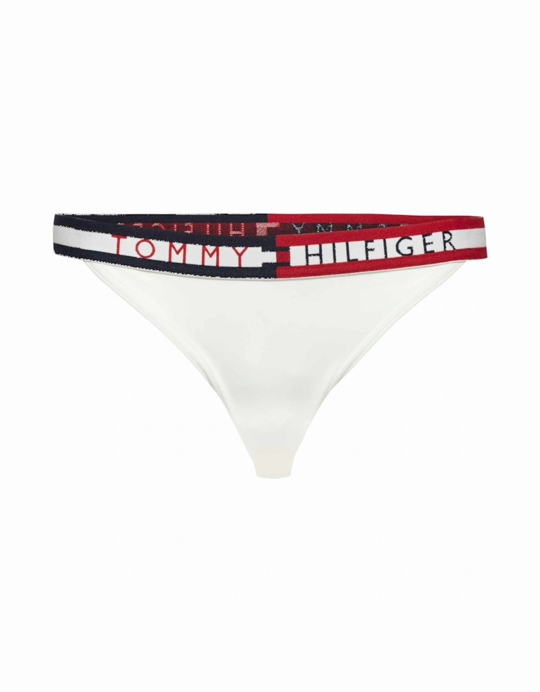 Colour Blocked Cheeky Bikini Bottom, Bright White