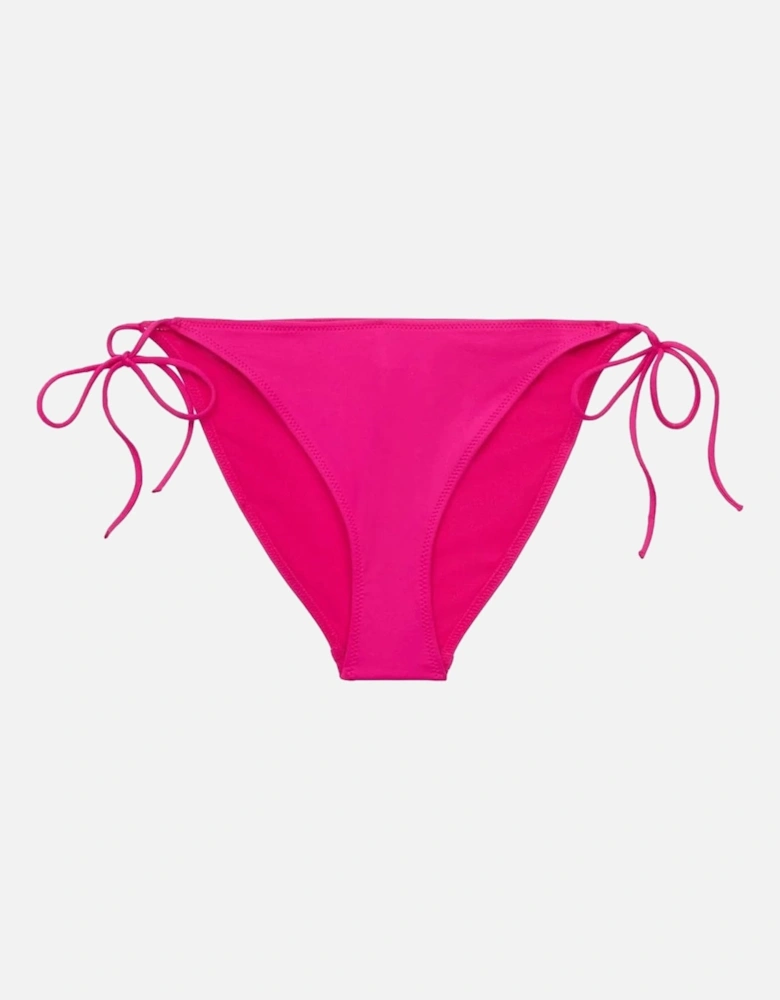 String Side Tie Bikini Bottom, CK One, Royal Pink