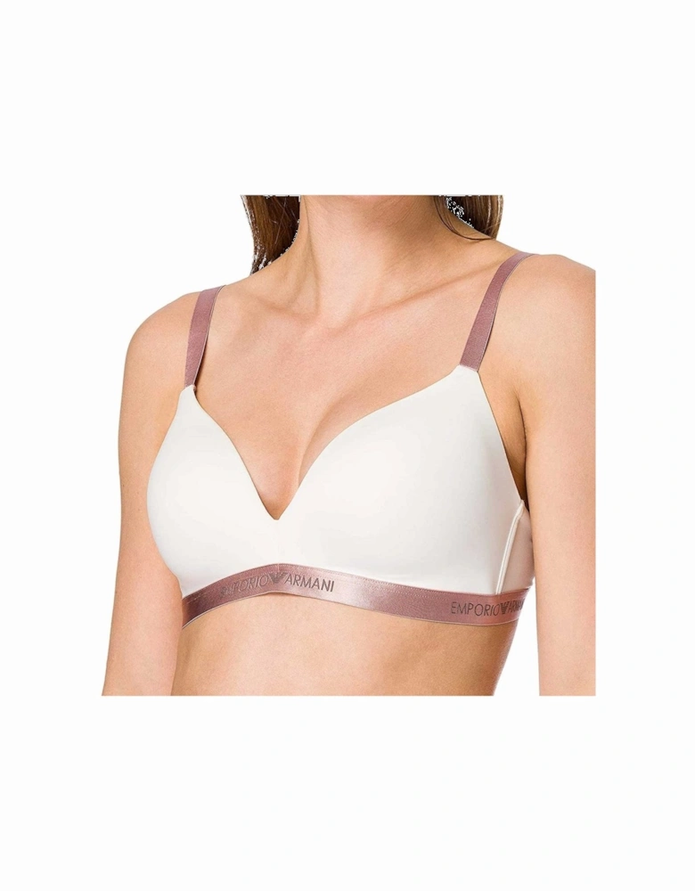 Iconic Microfiber Padded Triangle Bra, Ivory