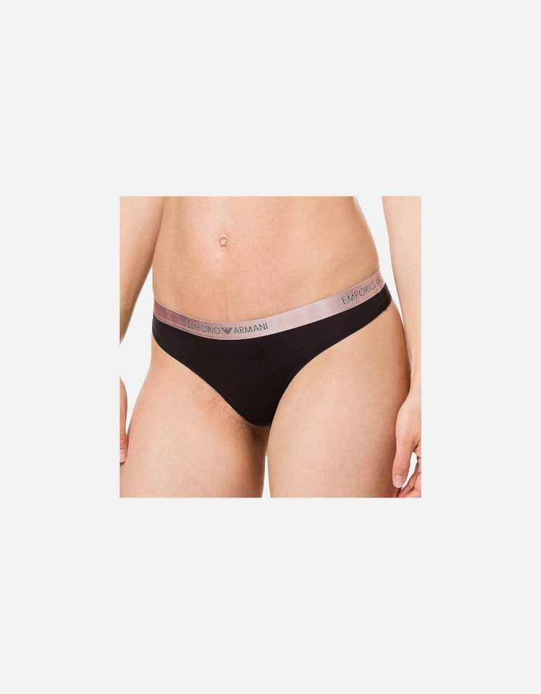 Iconic Microfiber Thong, Black