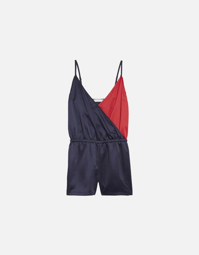 Colour Blocked Playsuit, Navy Blazer