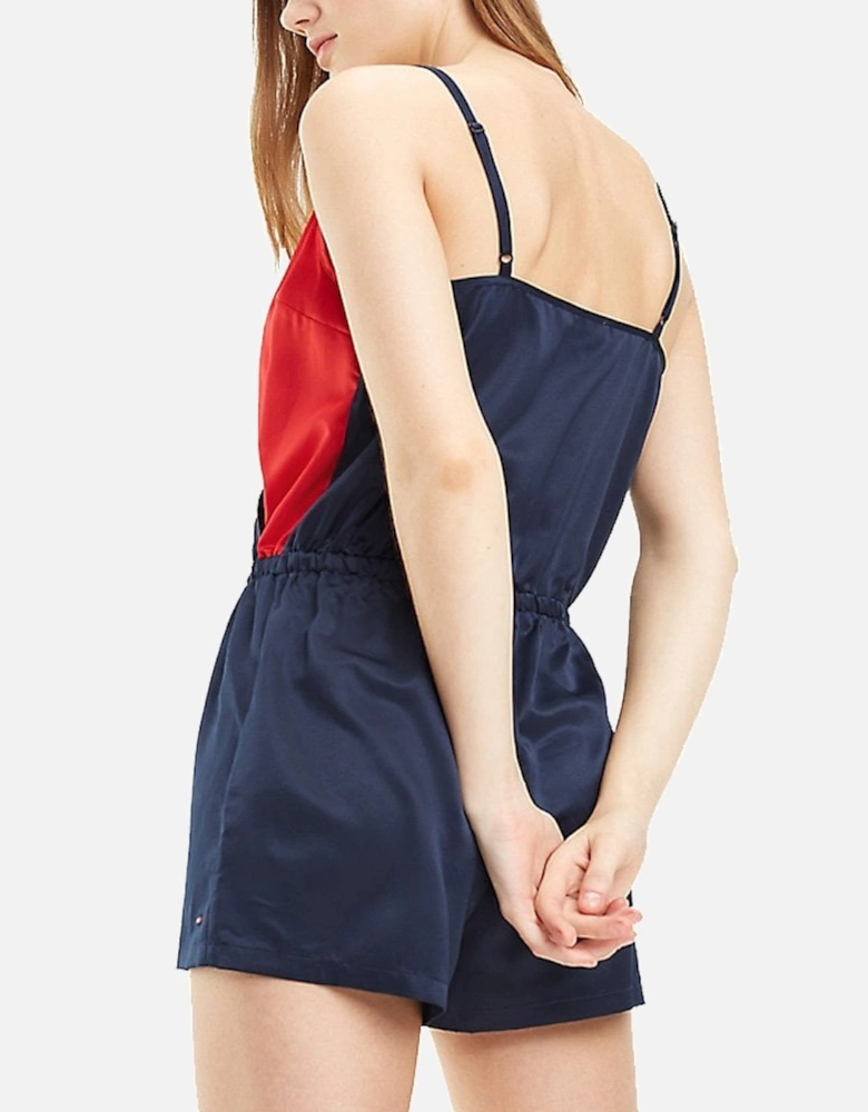 Colour Blocked Playsuit, Navy Blazer