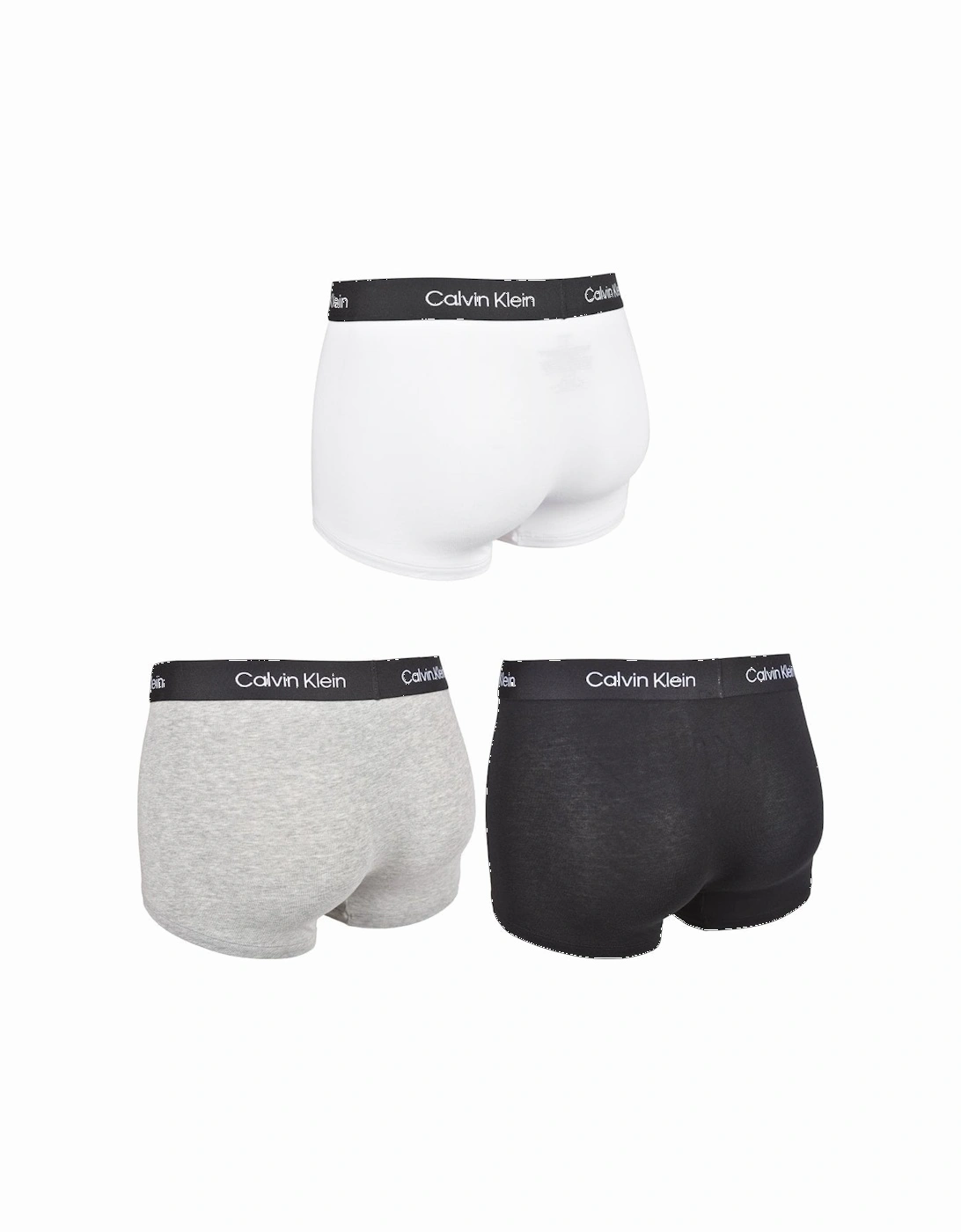 3-Pack CK 1996 Boxer Trunks, Black/White/Grey