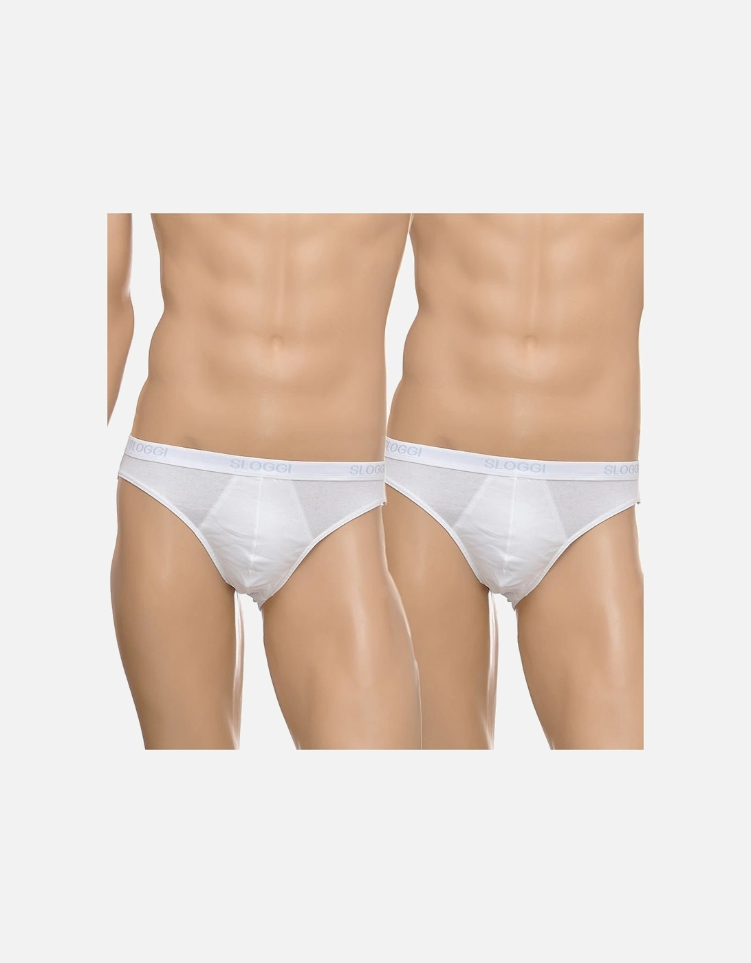 2-Pack Basic Men's Mini Briefs, White, 6 of 5