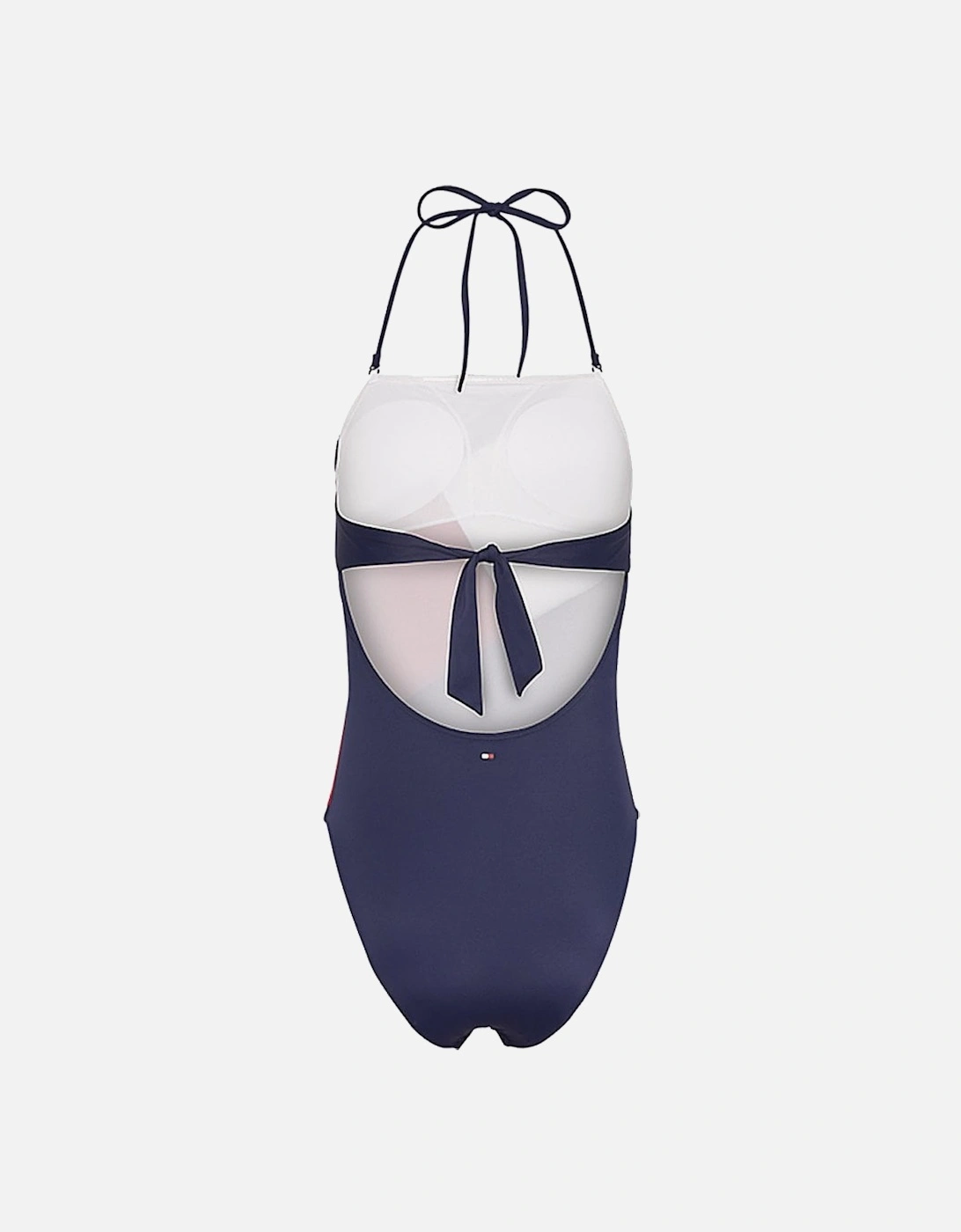 Colour-Blocked Bandeau One-Piece Swimsuit, Navy Blazer