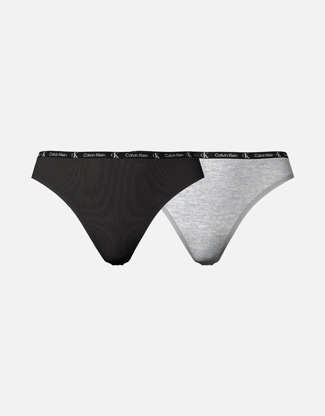 2-Pack CK 1996 Bikini Briefs, Black/Grey