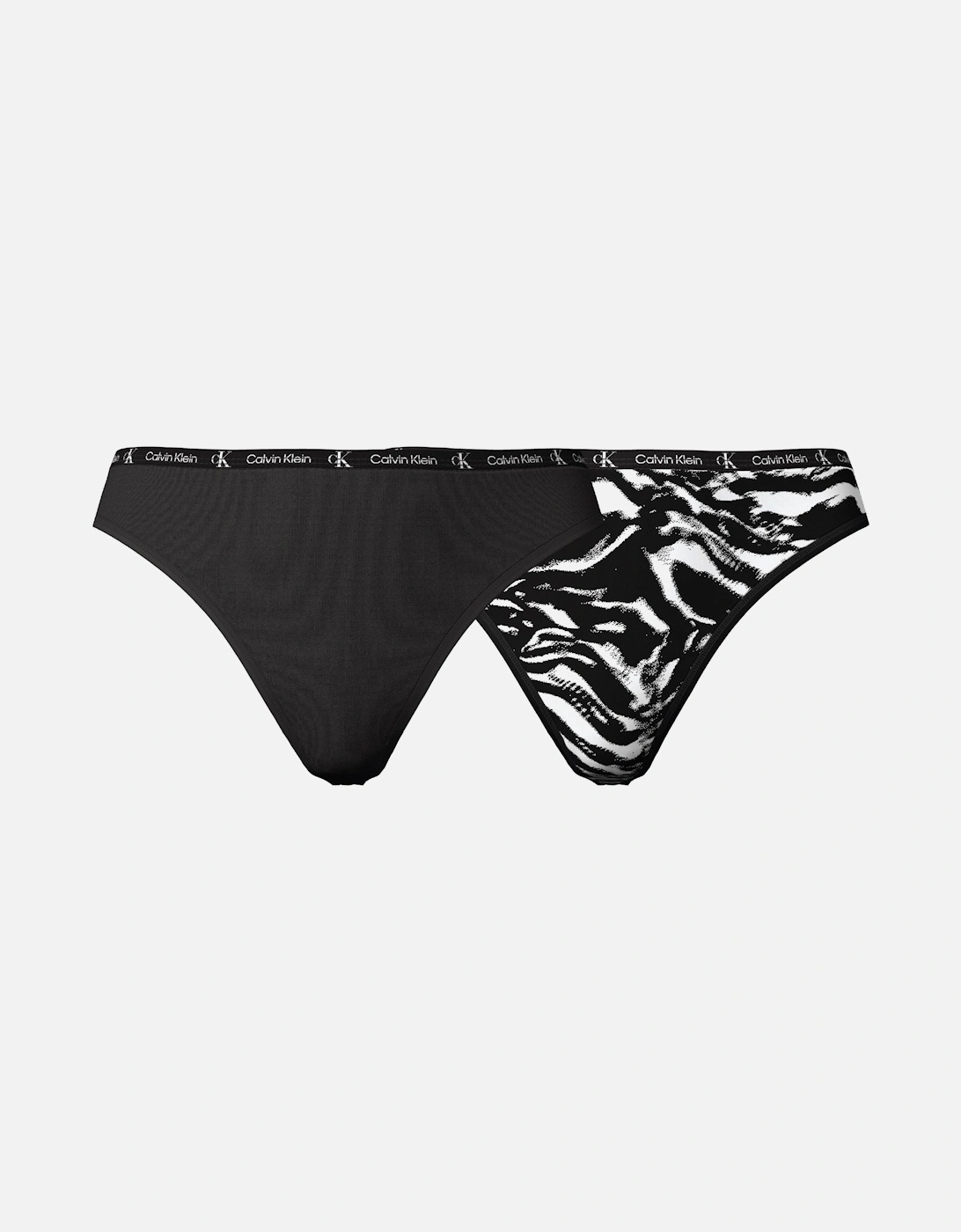 2-Pack CK 1996 Bikini Briefs, Black / Tiger Print, 5 of 4