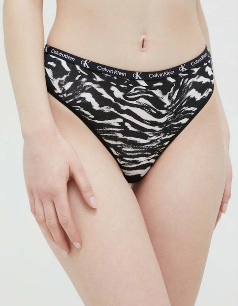 2-Pack CK 1996 Thongs, Black / Tiger Print