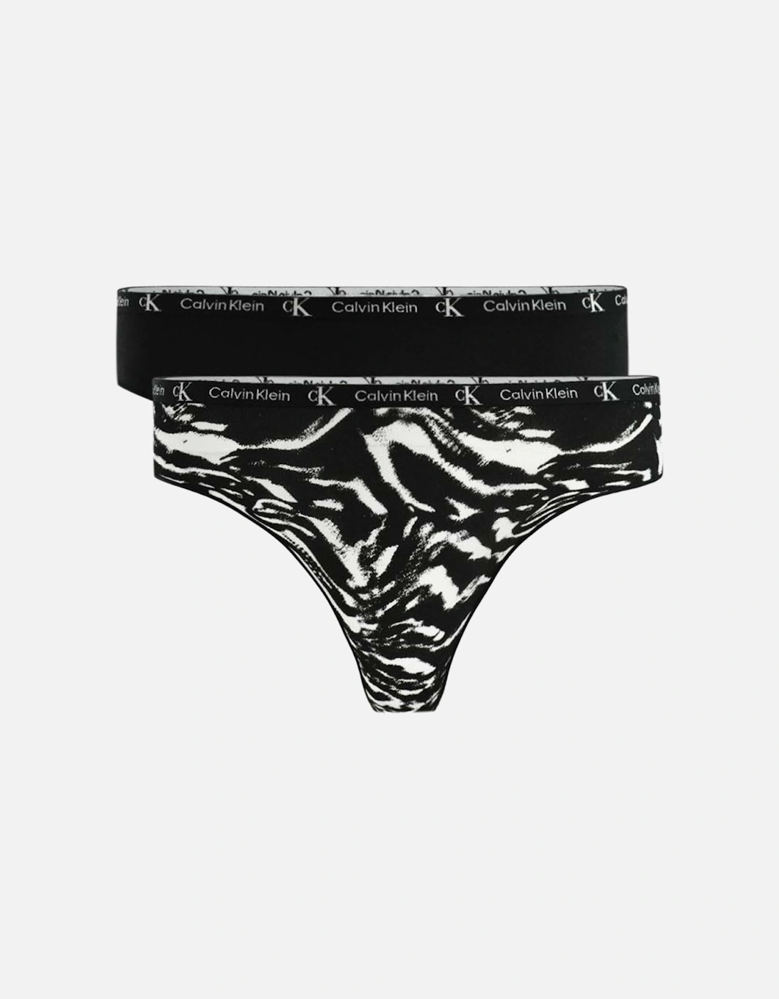 2-Pack CK 1996 Thongs, Black / Tiger Print, 8 of 7