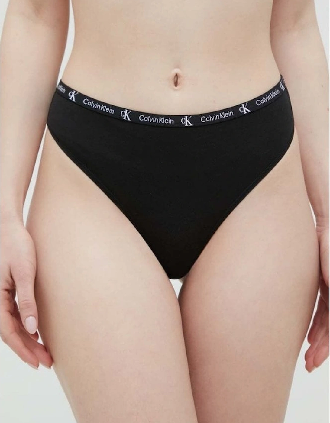 2-Pack CK 1996 Thongs, Black / Tiger Print