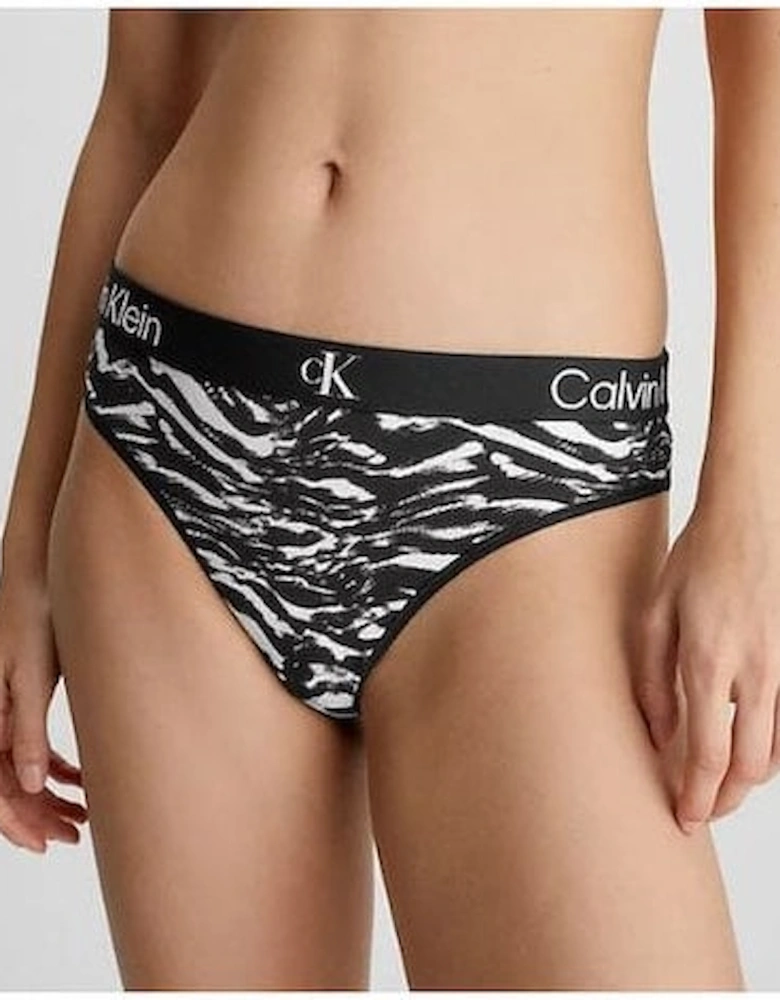 2-Pack CK 1996 Thongs, Black / Tiger Print