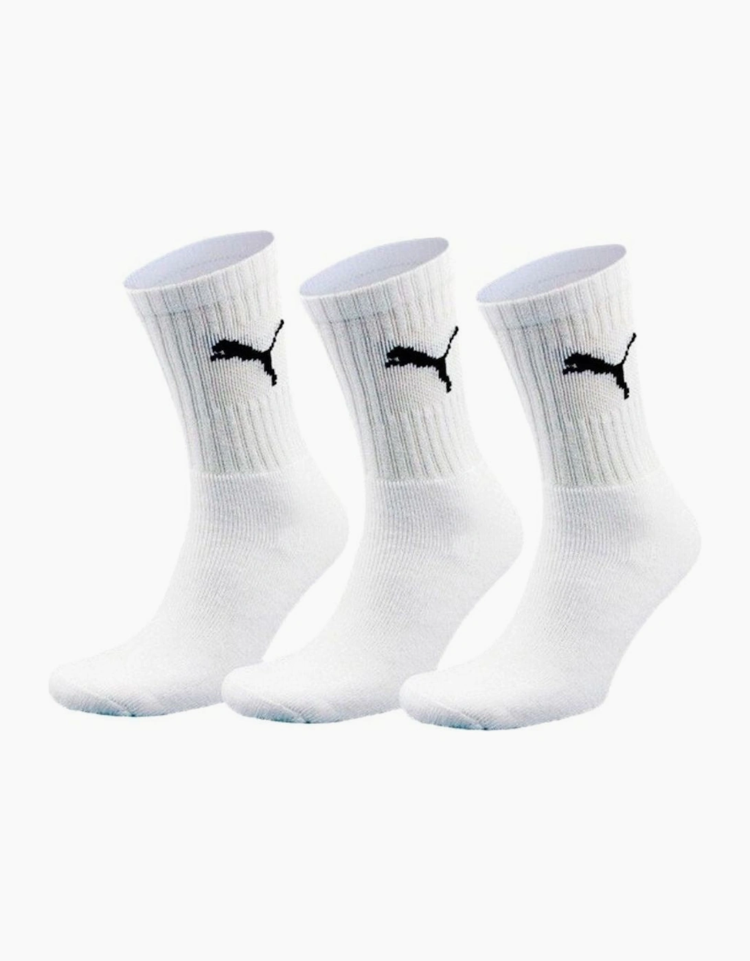 Puma Puma Men's 3-Pack Sports Socks, White - White/White/White