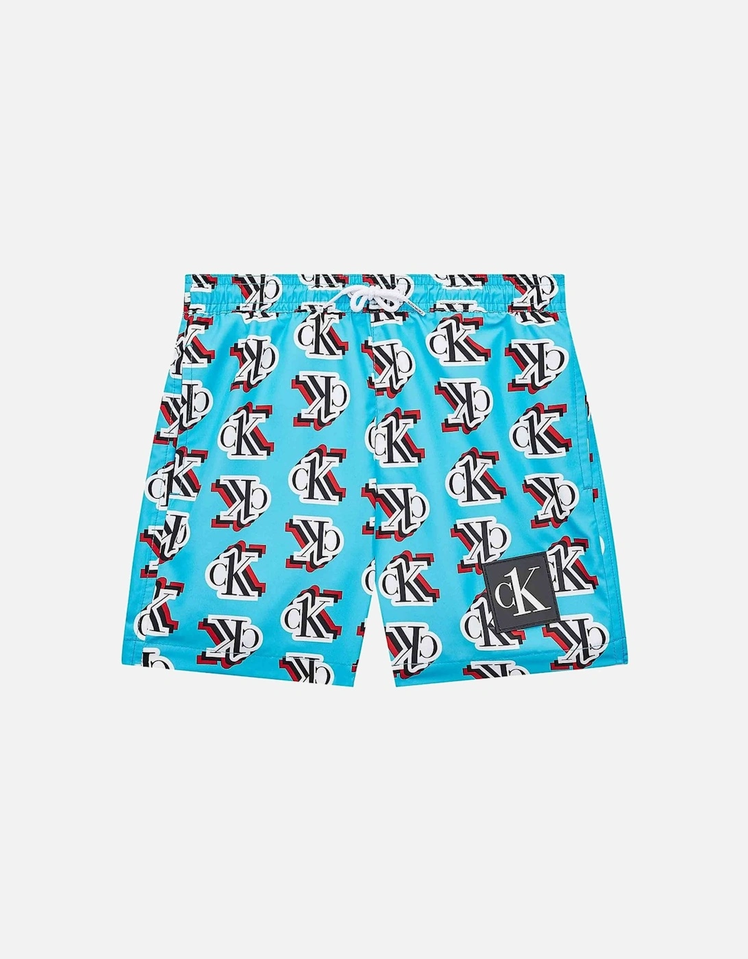 Calvin Klein Boy's Boys CK One Swim Short, Step Up Logo Lexington Blue - Size: 10 years/11 years/12 years