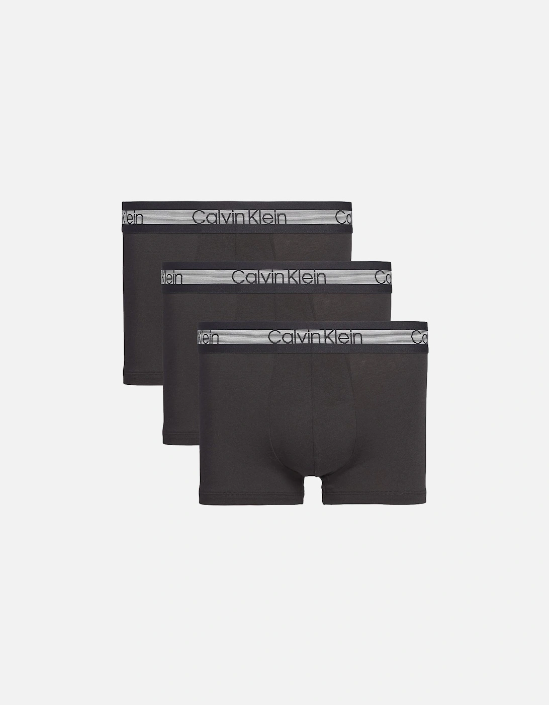 COOLING Cotton Stretch 3-Pack Boxer Trunks, Black, 4 of 3