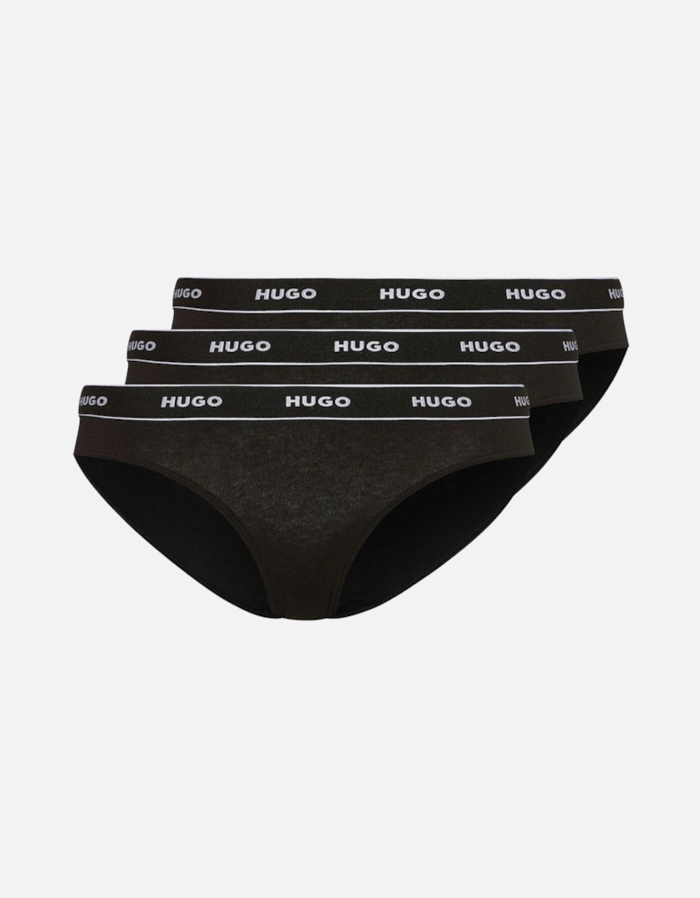 3-Pack Classic Logo Briefs, Black