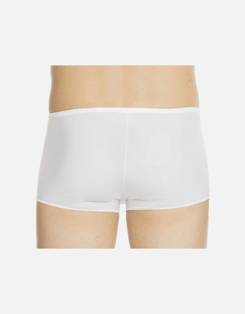 Plumes Boxer Trunk, White